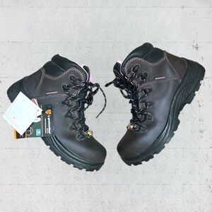 Avenger Woman’s A7123 Framer Brown/Lilac Composite Toe Waterproof Work Boots 6.5